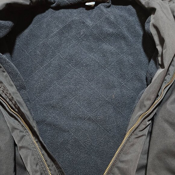 VTG Blue Label Polo Ralph Lauren Coat XXL Navy Fleece Lined Zip M Rolled Hoodie - Picture 6 of 16